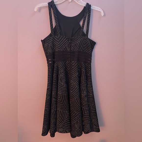 City Studio Black Glitter Fit and Flare Dress - Picture 5 of 7